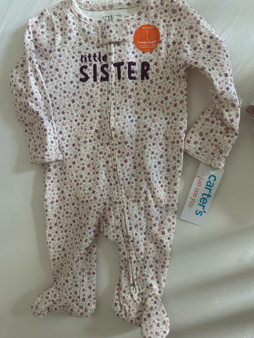 Carters Little Sister Zip PJ
